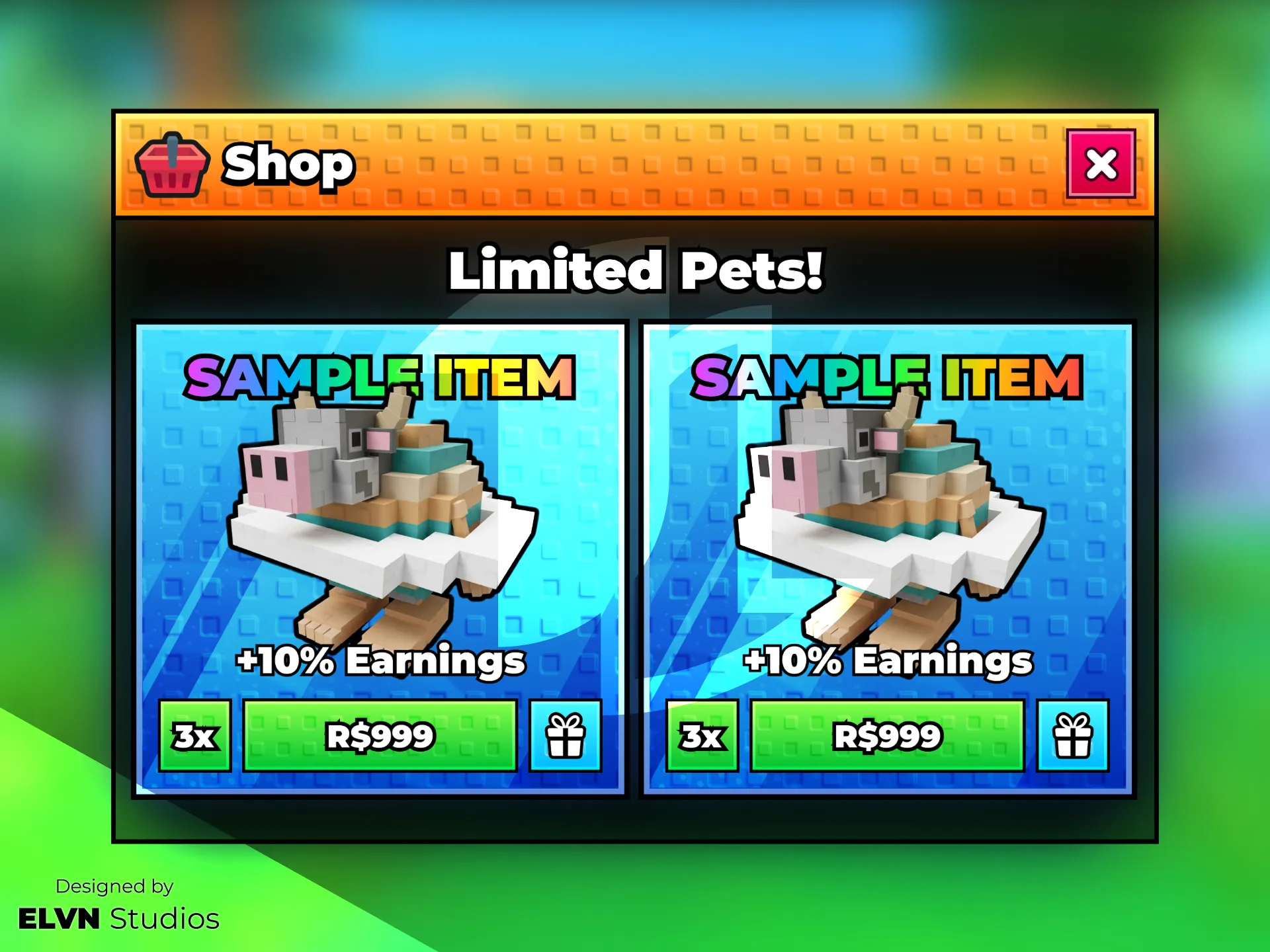 Studded Glow Gamepass Shop — Limited Pets