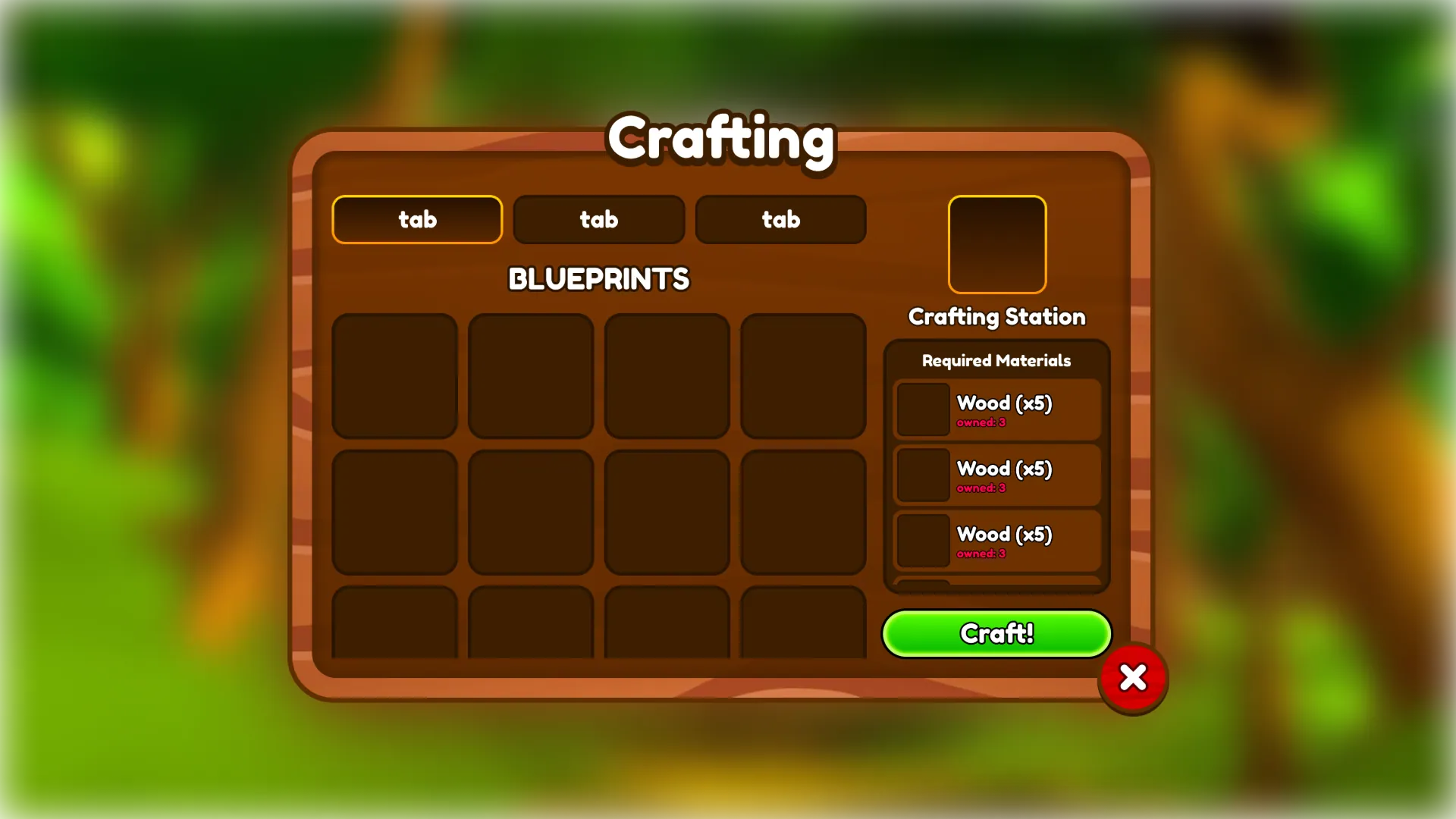 Oakfield — Crafting