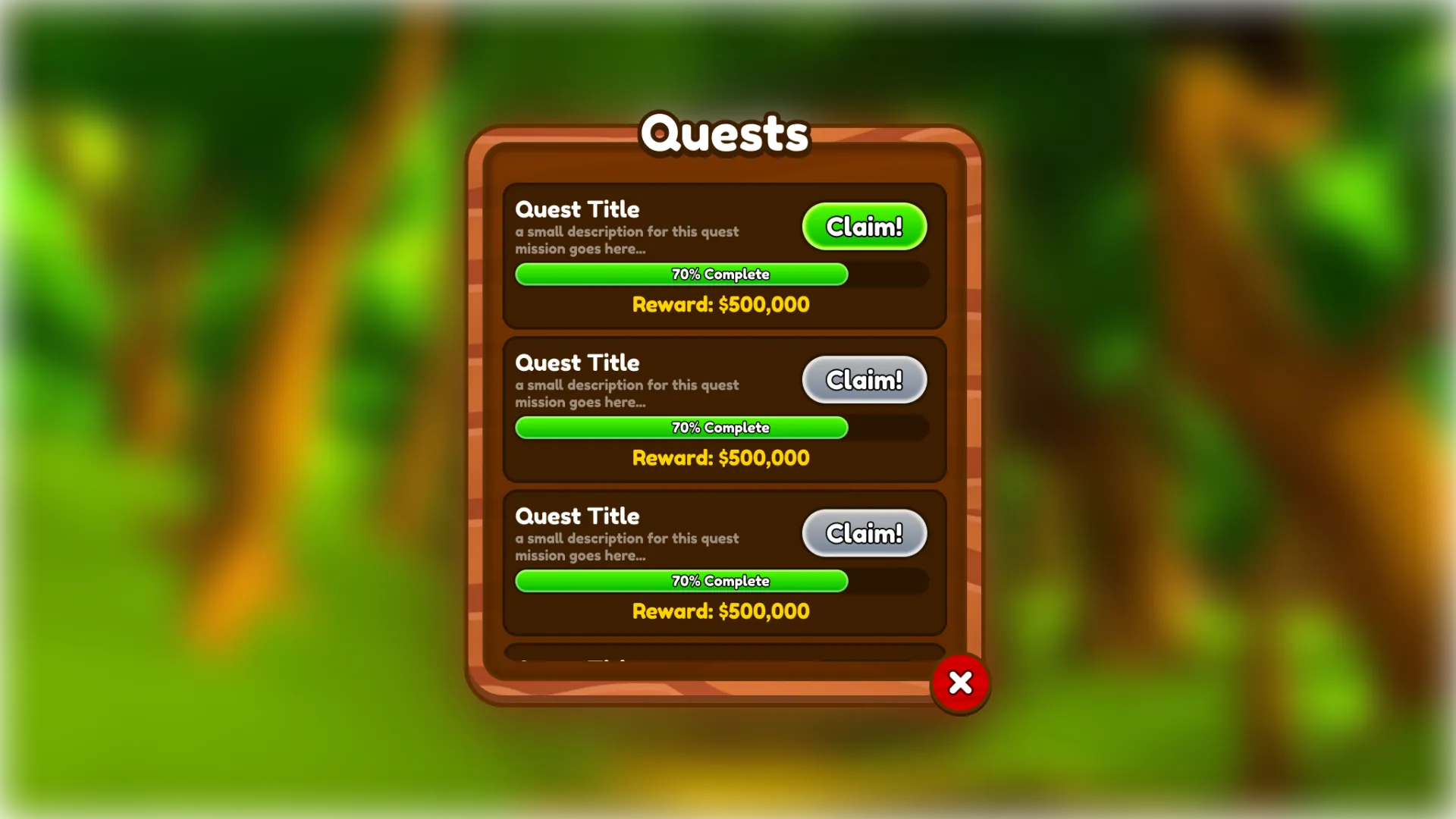 Oakfield — Quests