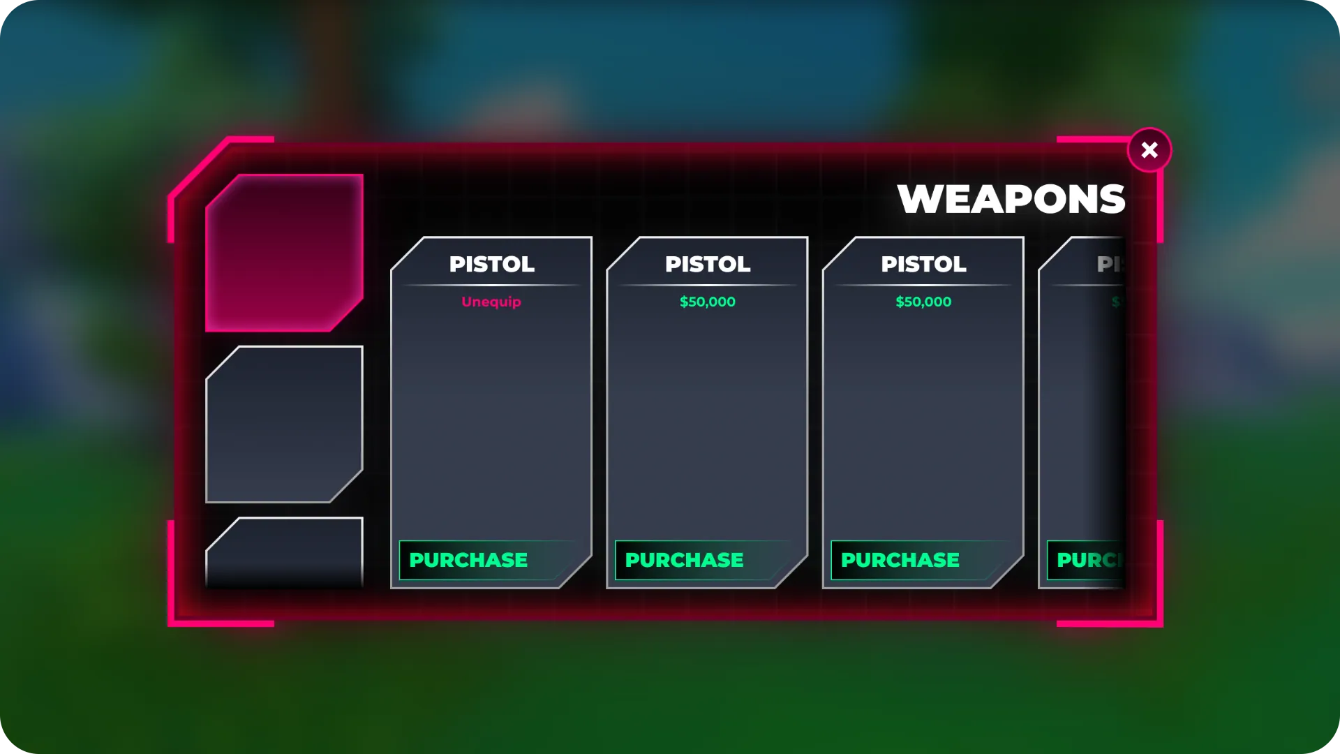 Dark Futuristic Glow — Weapons