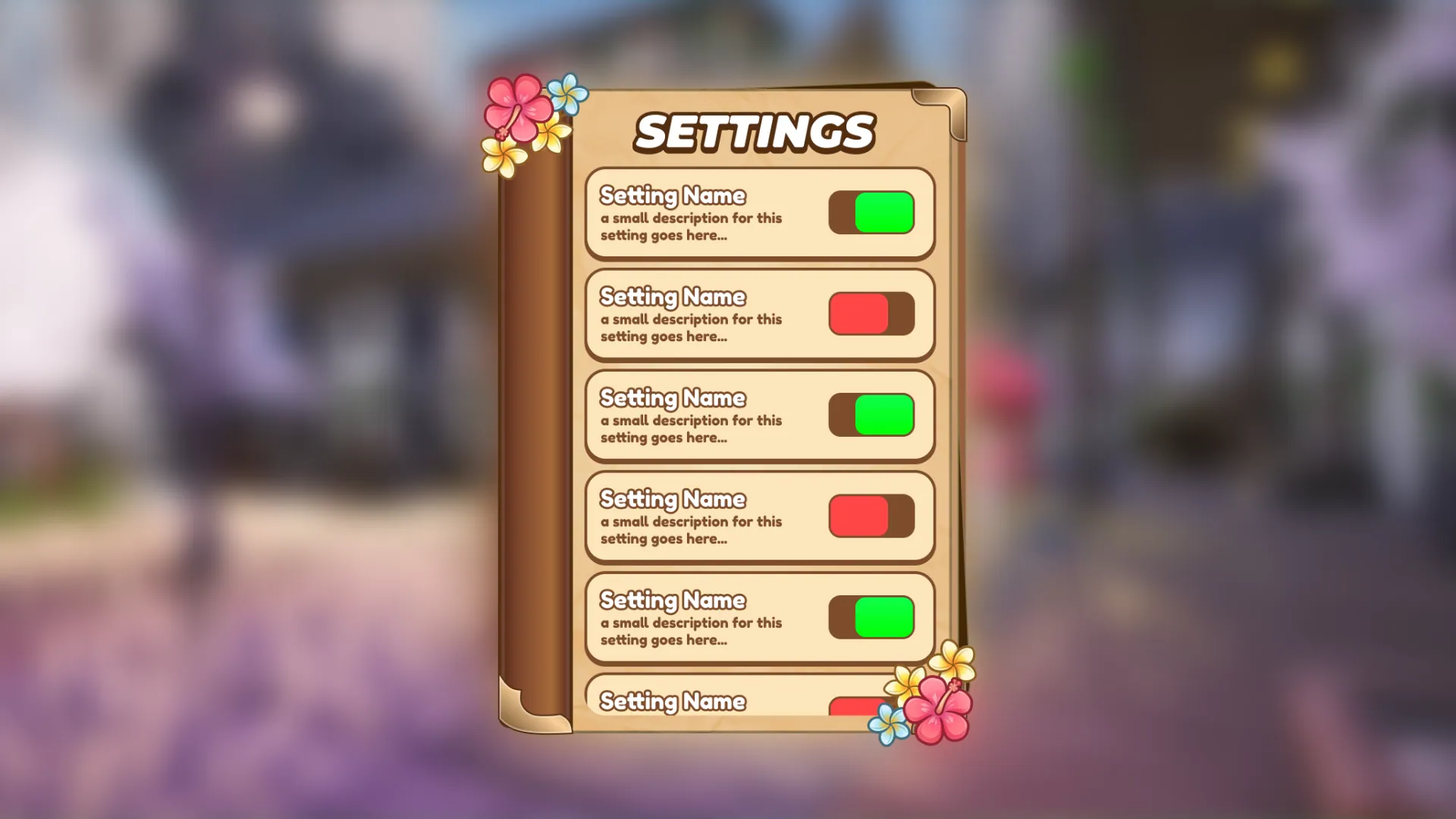 Blossomleaf — Settings