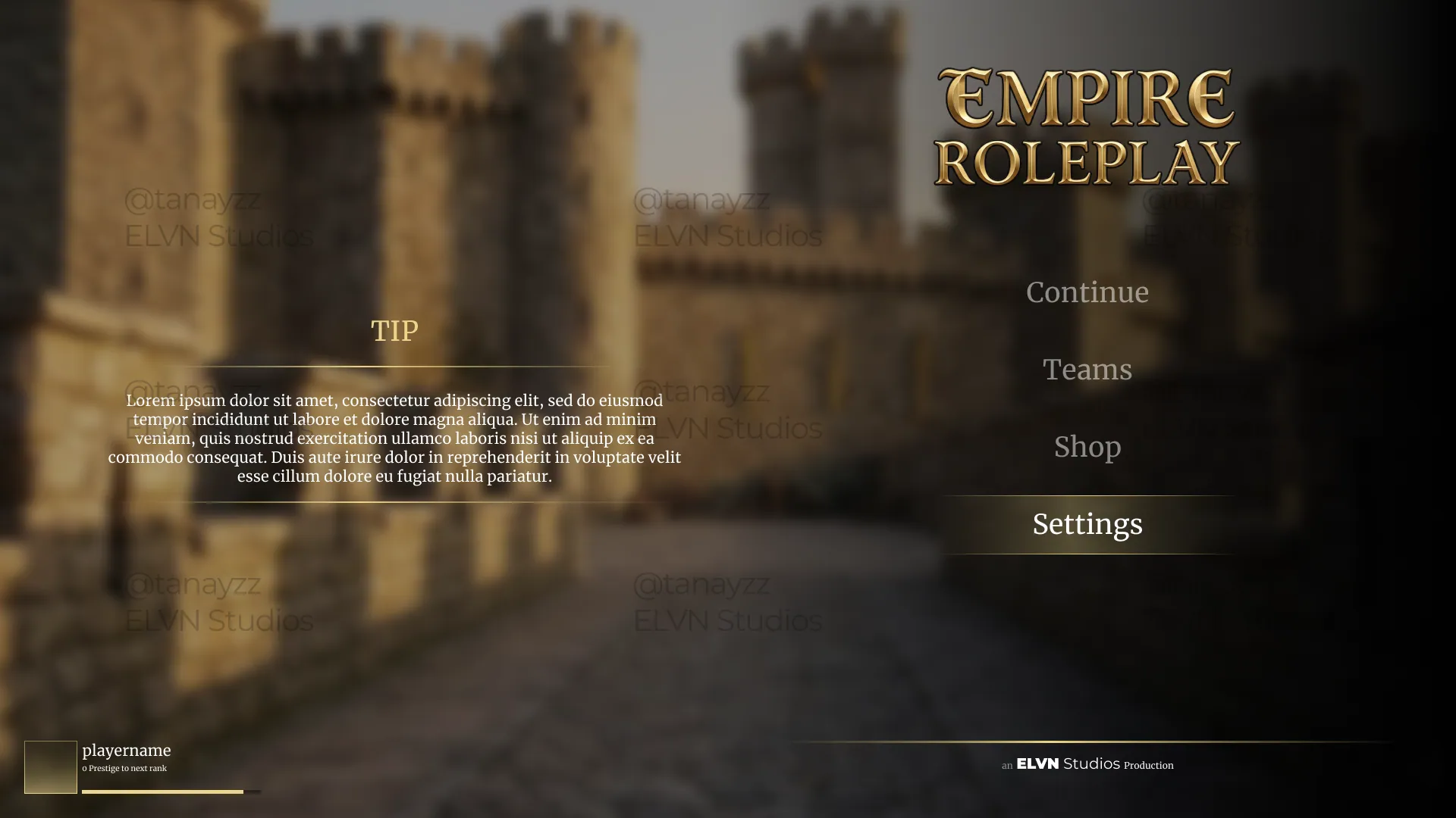 Empire — Main Menu