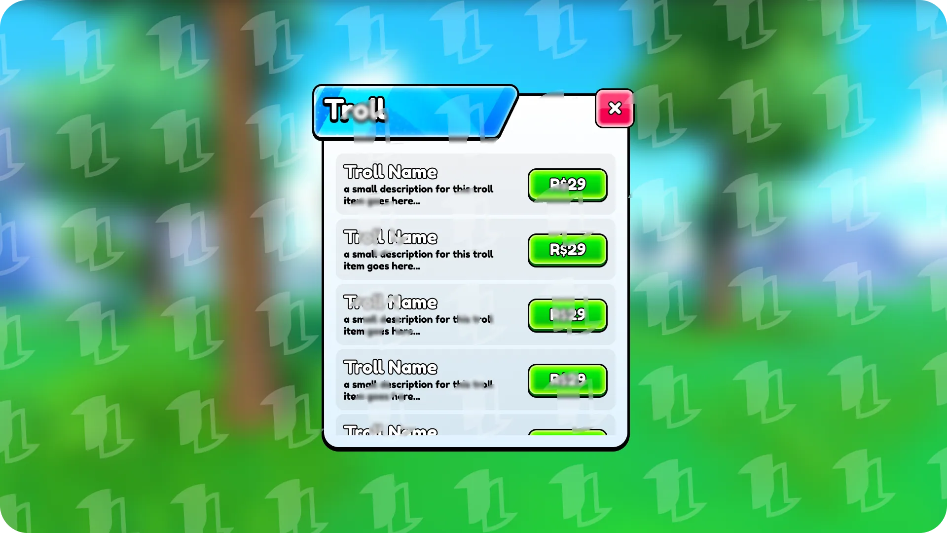 Candy Bar Light Mode — Troll