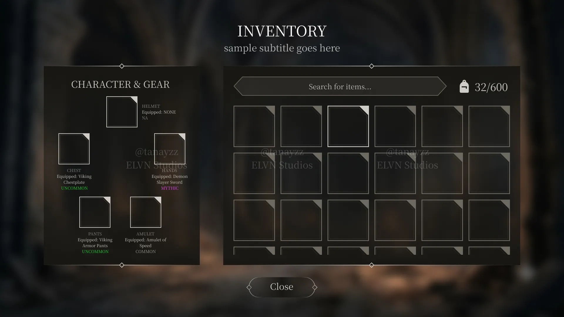 AshenCrown — Inventory